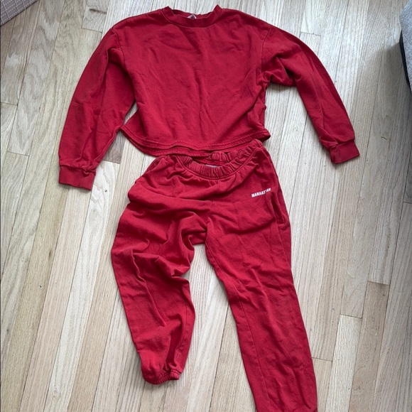 H&M Cropped Sweatshirt and sweatpants - Picture 1 of 4